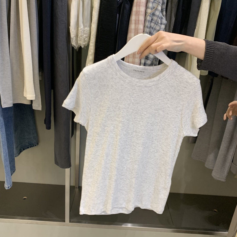 FAVE/FAVOURITE韓國直郵女士新款26春夏人氣職業休閑T恤FAVE/FAVOURITET恤圖色2