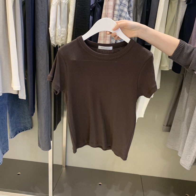 FAVE/FAVOURITE韓國直郵女士新款26春夏人氣職業休閑T恤FAVE/FAVOURITET恤圖色4