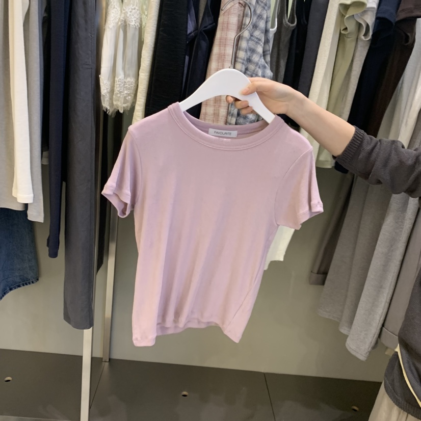 FAVE/FAVOURITE韓國直郵女士新款26春夏人氣職業休閑T恤FAVE/FAVOURITET恤圖色5