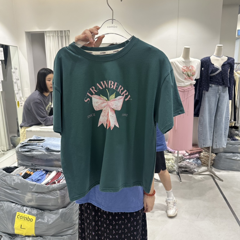 COMBO韓國代購女士新品26春夏推薦熱賣時尚休閑職業人氣T恤COM_BOT恤圖色3