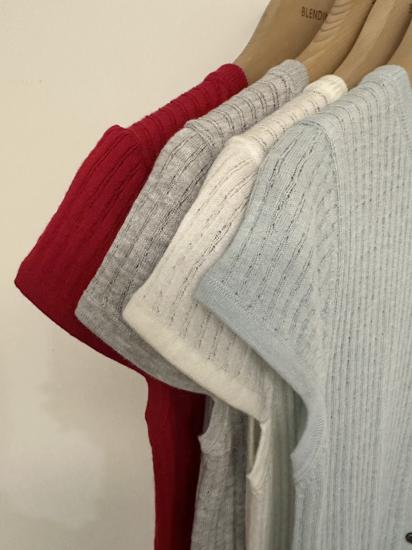 BLENDING-p韓國直郵實拍女裝新款時尚針織衫華夫格格紋開衫BLENDING-p針織衫