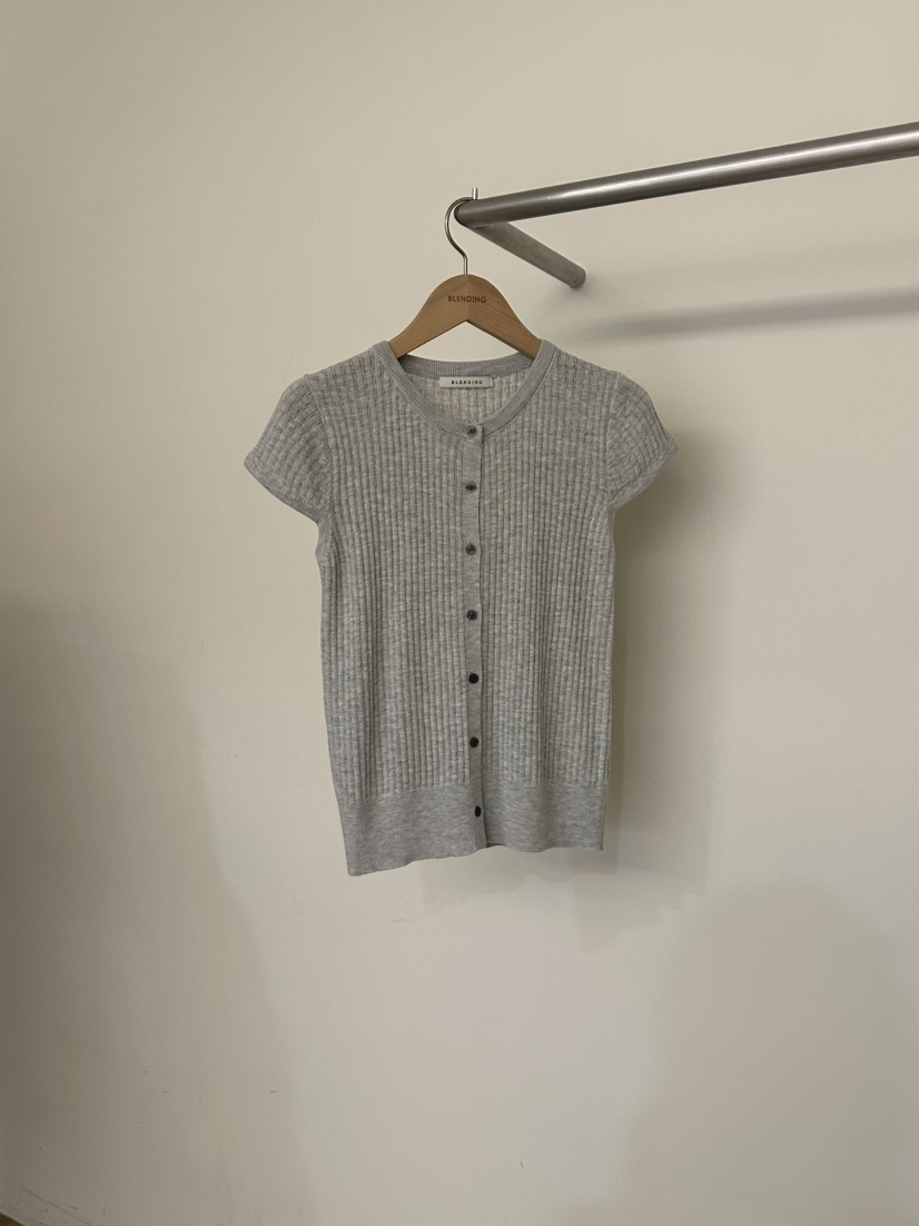 BLENDING-p韓國直郵實拍女裝新款時尚針織衫華夫格格紋開衫BLENDING-p針織衫圖色2