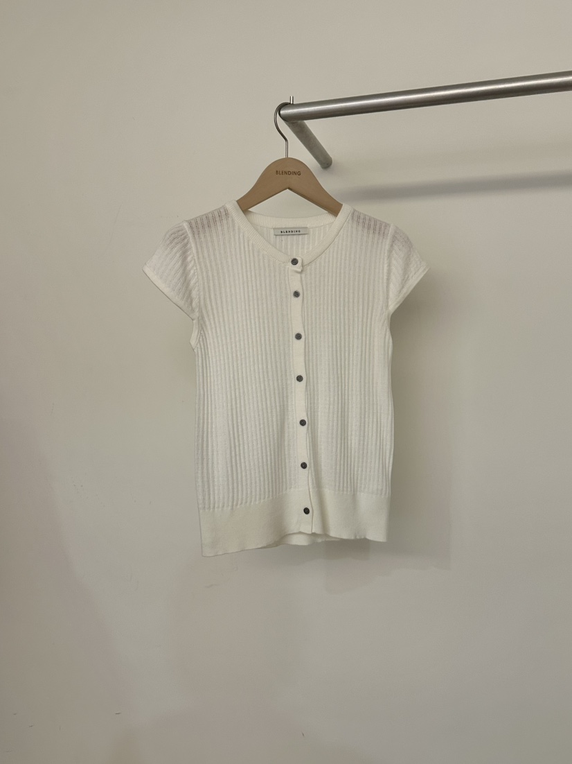 BLENDING-p韓國直郵實拍女裝新款時尚針織衫華夫格格紋開衫BLENDING-p針織衫圖色3