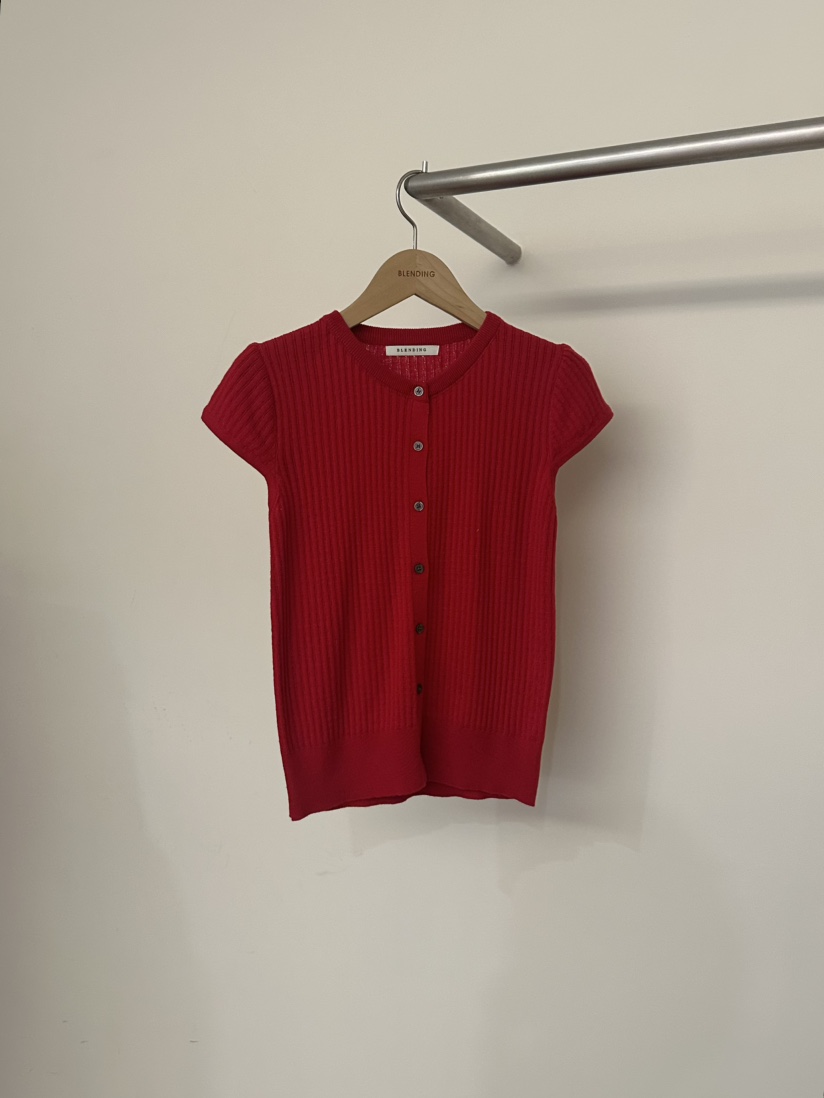 BLENDING-p韓國直郵實拍女裝新款時尚針織衫華夫格格紋開衫BLENDING-p針織衫圖色4