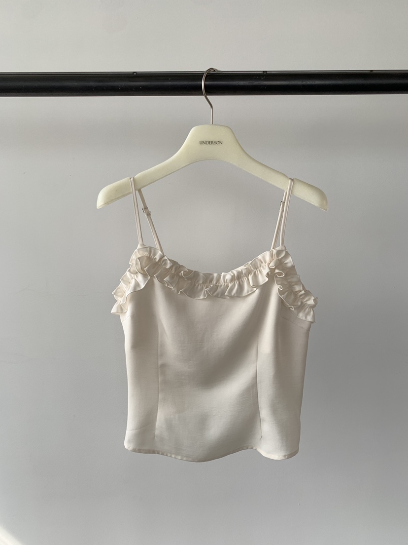 UNDERSON韓國東大門代購女裝新品26春夏職業吊帶背心荷葉邊UNDERSON吊帶/背心圖色1