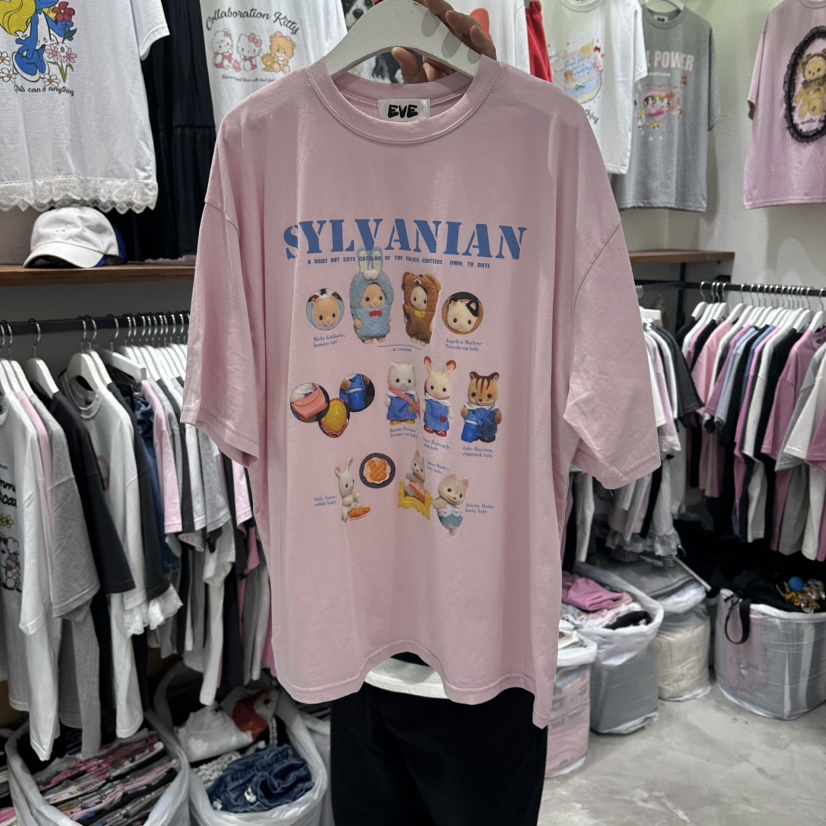 EVE韓國東大門代購女裝新品推薦26春夏時尚休閑人氣熱賣T恤EVET恤圖色1