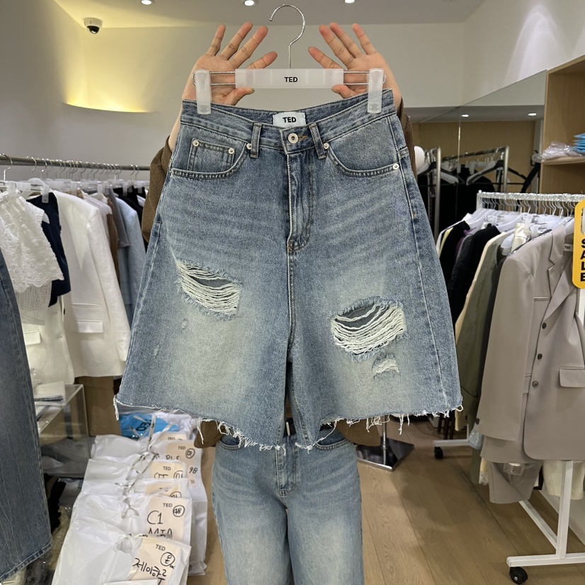 TED韓國東大門代購女士新品職業熱賣時尚休閑26春夏牛仔褲TED牛仔褲圖色1