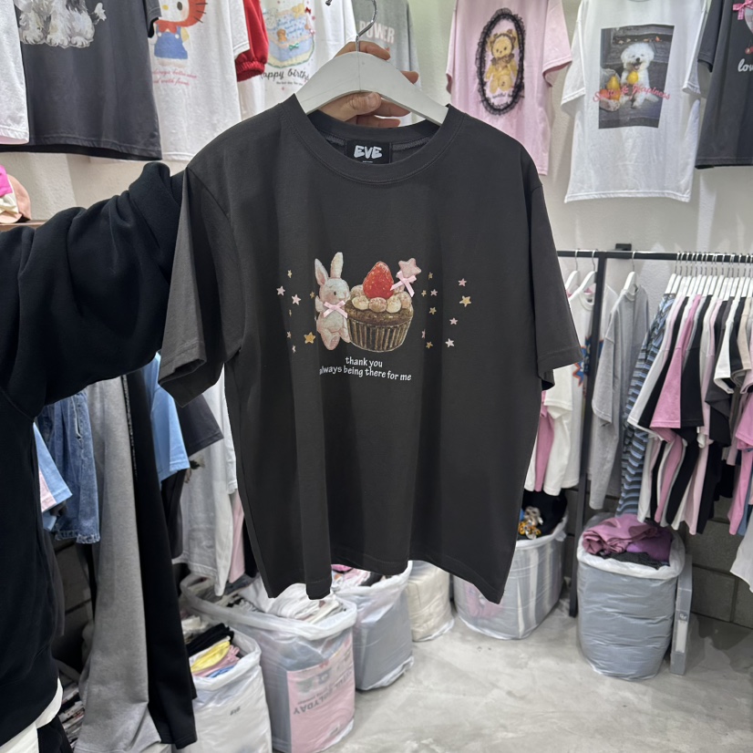 EVE韓國直郵女士新品時尚26春夏職業休閑人氣推薦熱賣T恤EVET恤圖色3