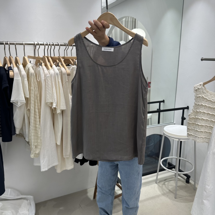 GOLDEN MARKET韓國東大門代購女裝新款時尚吊帶背心亞麻GOLDEN MARKET吊帶/背心圖色3