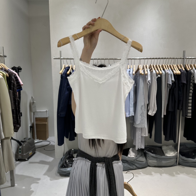 OVU韓國東大門代購女裝新品職業26春夏熱賣吊帶背心蕾絲雙層OVU吊帶/背心圖色1