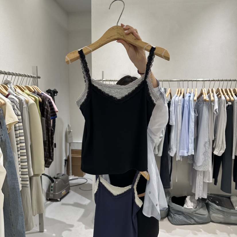 OVU韓國東大門代購女裝新品職業26春夏熱賣吊帶背心蕾絲雙層OVU吊帶/背心圖色4