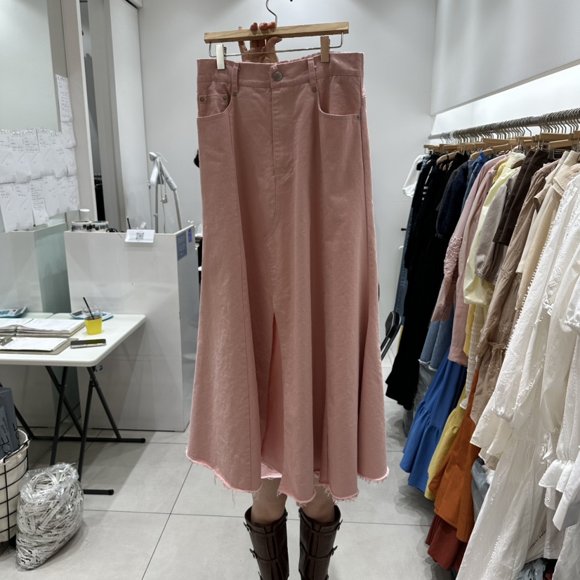 XPARTY韓國直郵女裝新品休閑時尚職業26春夏長裙不含腰帶XPARTY長裙圖色2