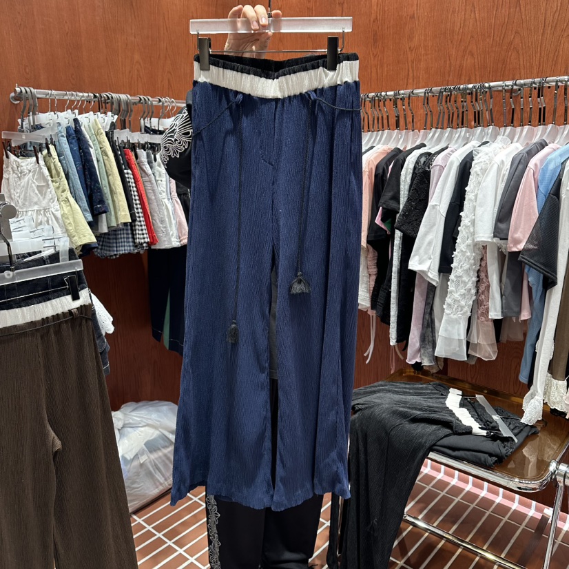 ILLO/MOCI韓國東大門代購女裝新款26春夏休閑褲含腰繩褶裥ILLO/MOCI休閑褲圖色2