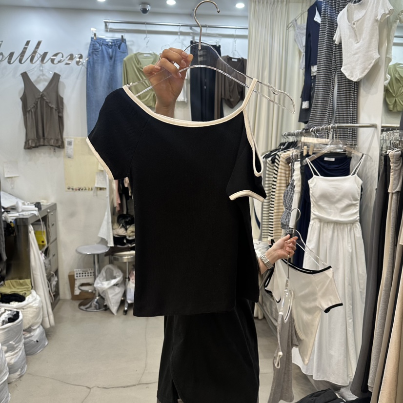 BILLION-L韓國東大門代購女士新品職業人氣時尚T恤不對稱BILLION-LT恤圖色4