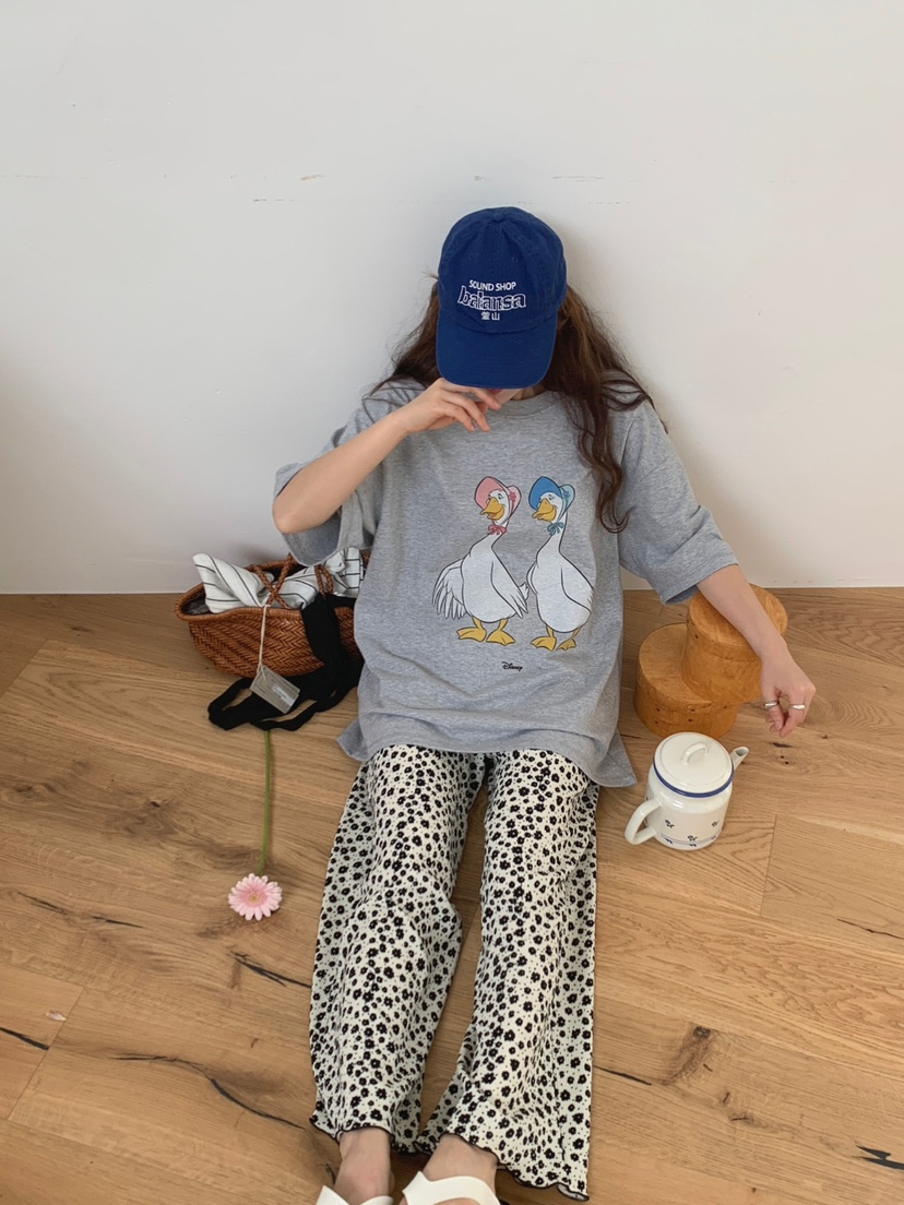 TOLL韓國直郵實拍女士新品熱賣人氣職業推薦休閑26春夏T恤鴨TOLLT恤