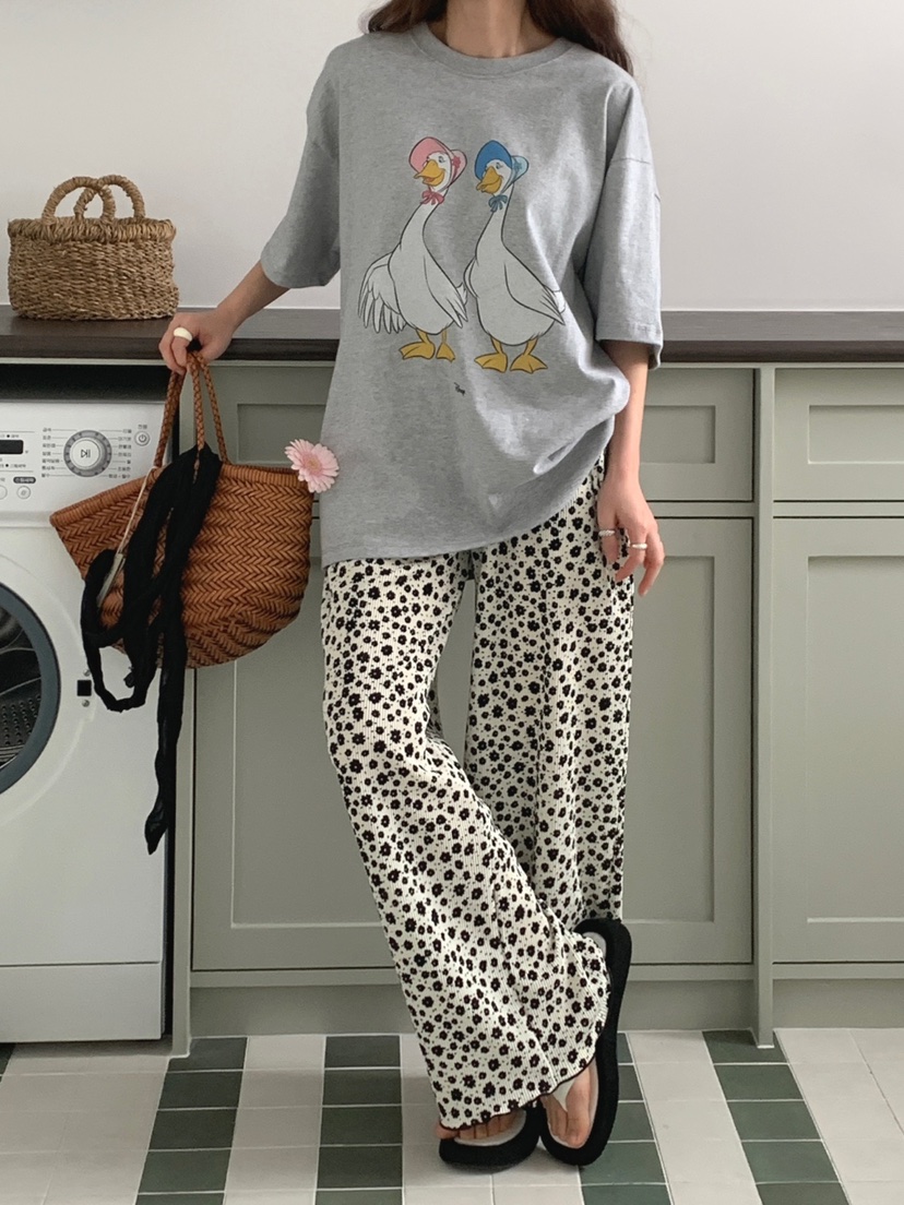 TOLL韓國直郵實拍女士新品熱賣人氣職業推薦休閑26春夏T恤鴨TOLLT恤