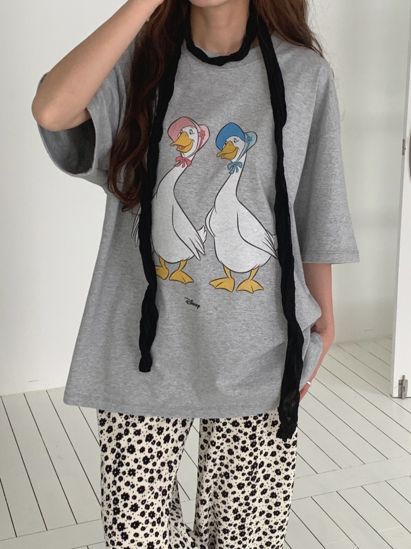 TOLL韓國直郵實拍女士新品熱賣人氣職業推薦休閑26春夏T恤鴨TOLLT恤