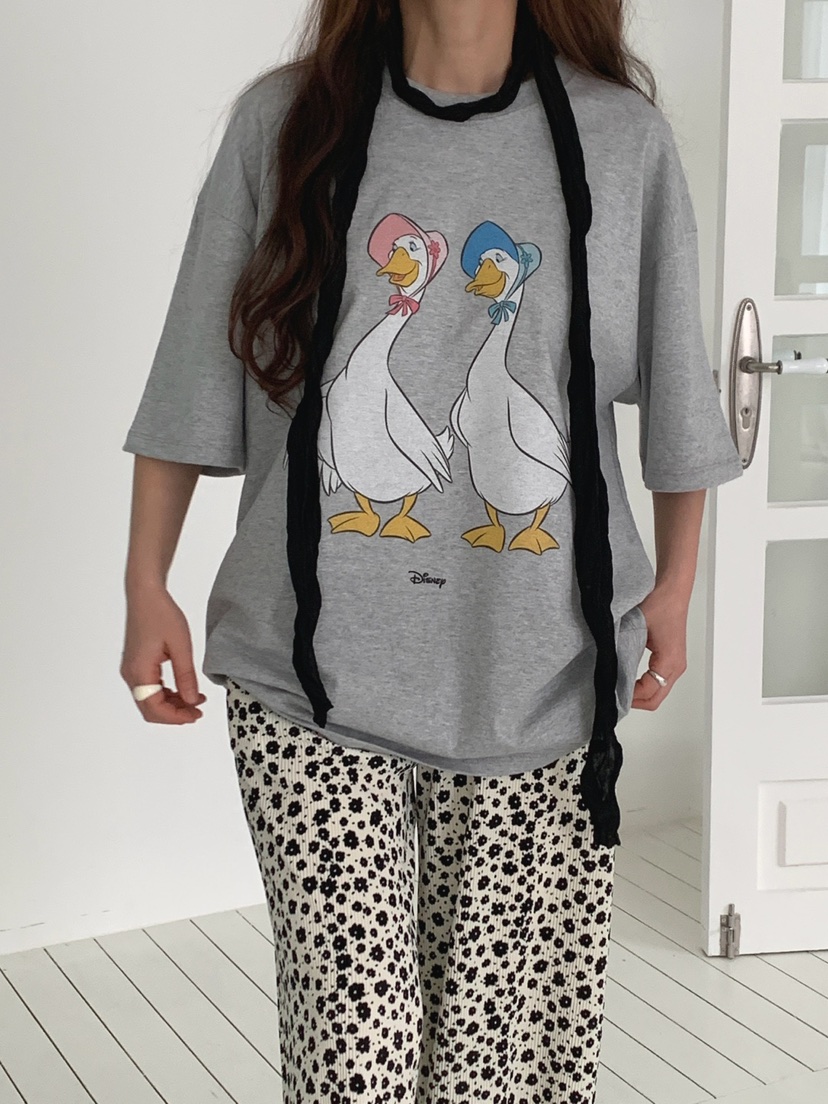 TOLL韓國直郵實拍女士新品熱賣人氣職業推薦休閑26春夏T恤鴨TOLLT恤