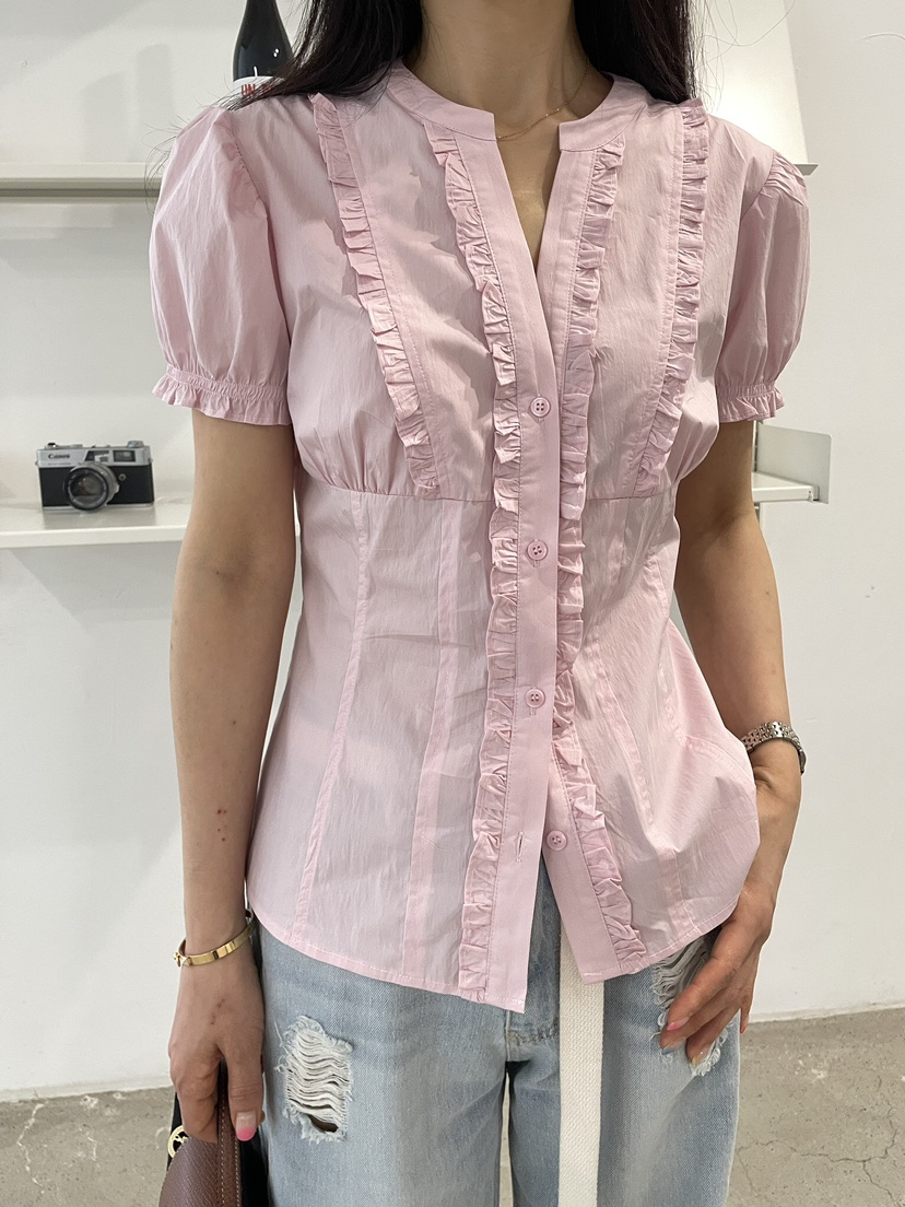 EDITION-P韓國直郵女裝新品休閑熱賣26春夏職業襯衫蕾絲衫EDITION/CHAHEE襯衫/蕾絲衫