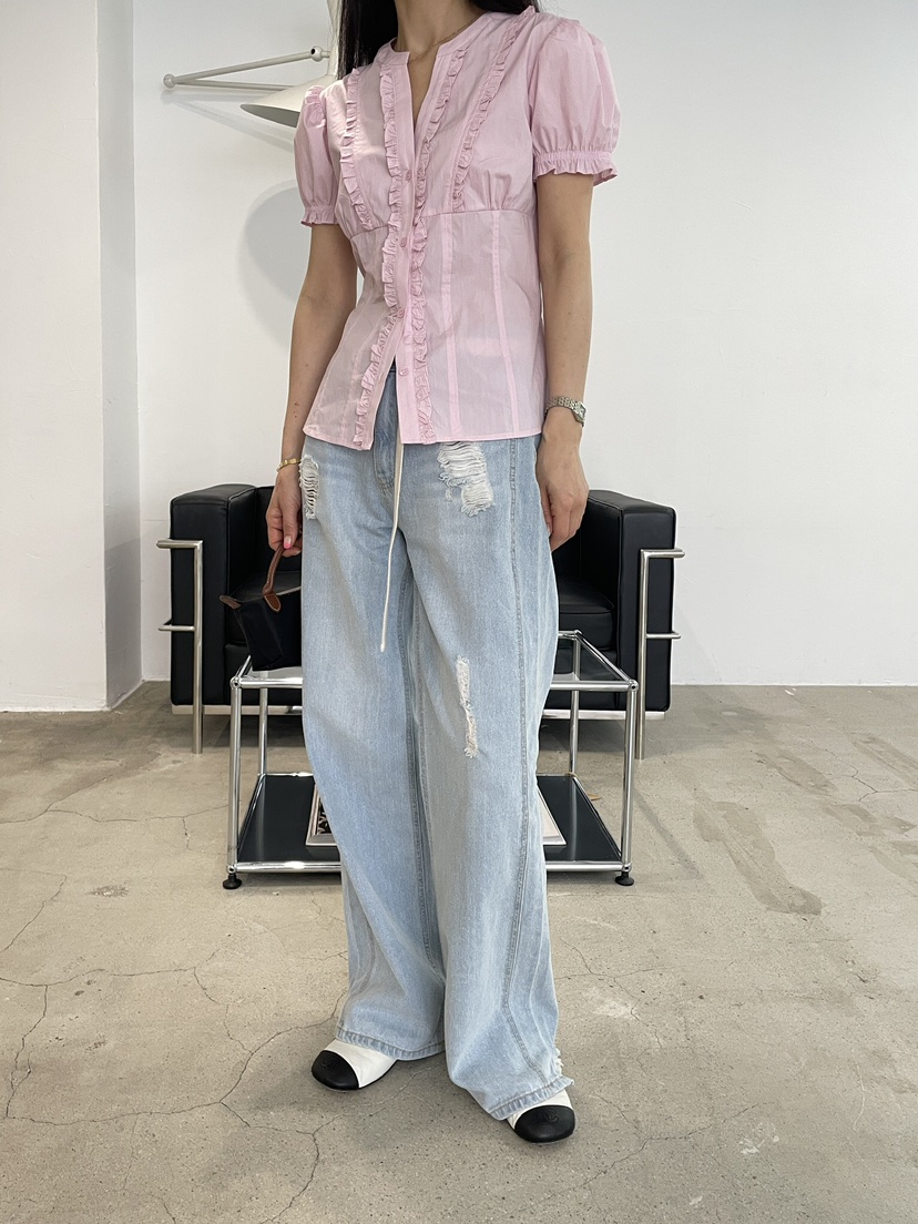 EDITION-P韓國直郵女裝新品休閑熱賣26春夏職業襯衫蕾絲衫EDITION/CHAHEE襯衫/蕾絲衫