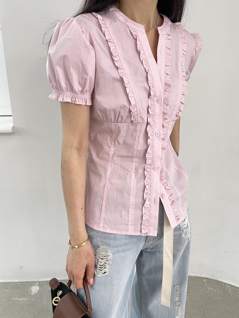 EDITION-P韓國直郵女裝新品休閑熱賣26春夏職業襯衫蕾絲衫EDITION/CHAHEE襯衫/蕾絲衫