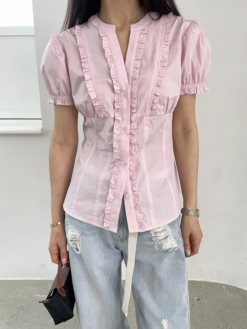 EDITION-P韓國直郵女裝新品休閑熱賣26春夏職業襯衫蕾絲衫EDITION/CHAHEE襯衫/蕾絲衫