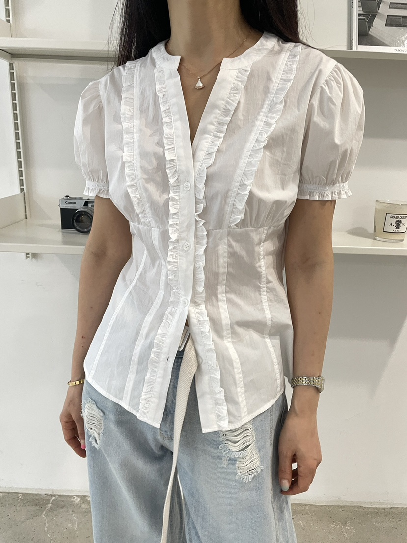 EDITION-P韓國直郵女裝新品休閑熱賣26春夏職業襯衫蕾絲衫EDITION/CHAHEE襯衫/蕾絲衫