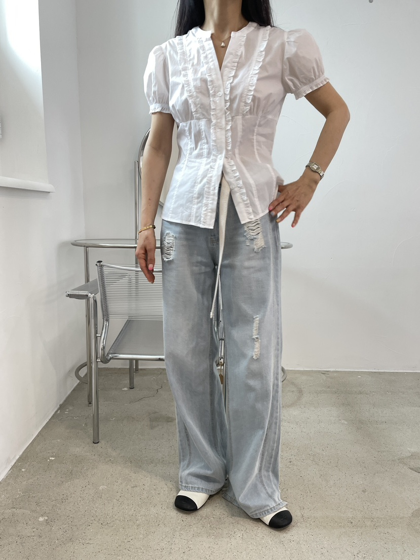 EDITION-P韓國直郵女裝新品休閑熱賣26春夏職業襯衫蕾絲衫EDITION/CHAHEE襯衫/蕾絲衫