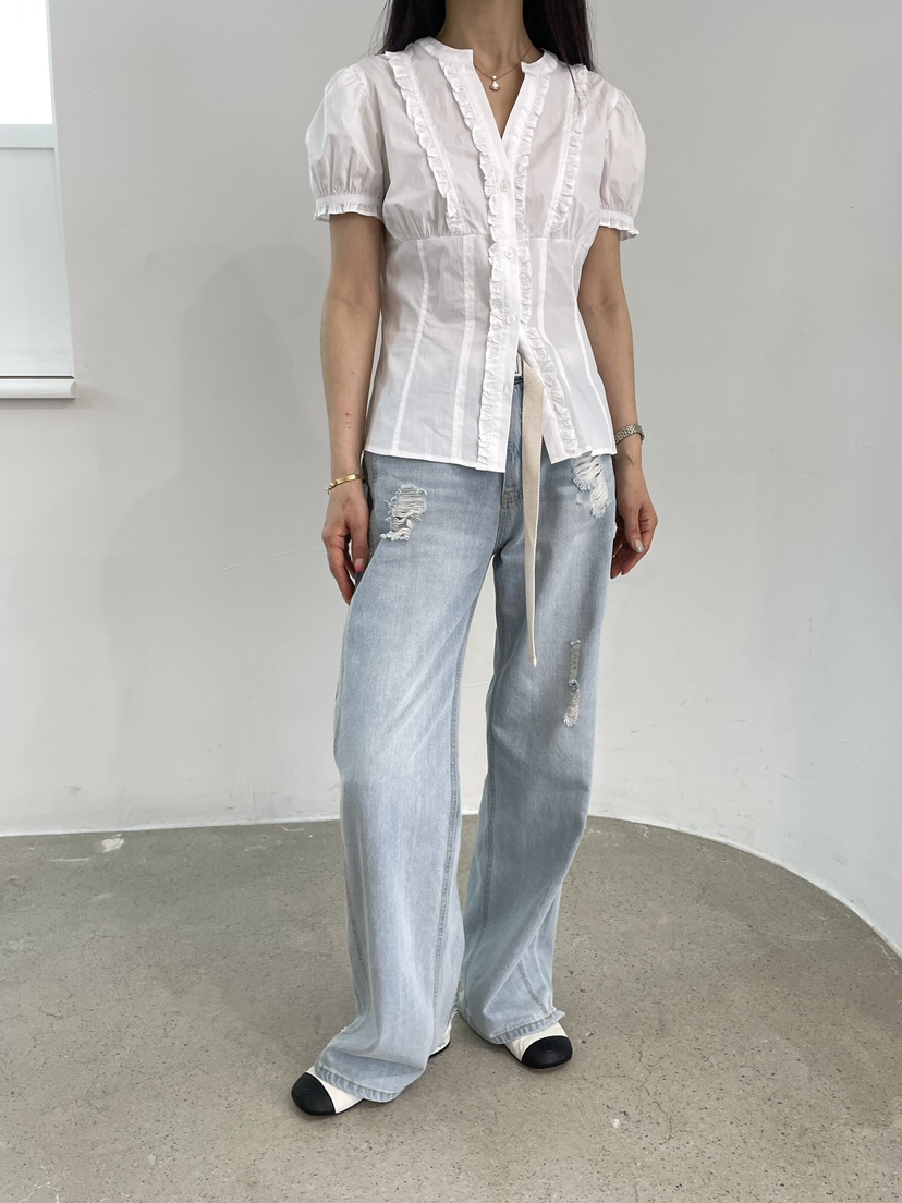 EDITION-P韓國直郵女裝新品休閑熱賣26春夏職業襯衫蕾絲衫EDITION/CHAHEE襯衫/蕾絲衫