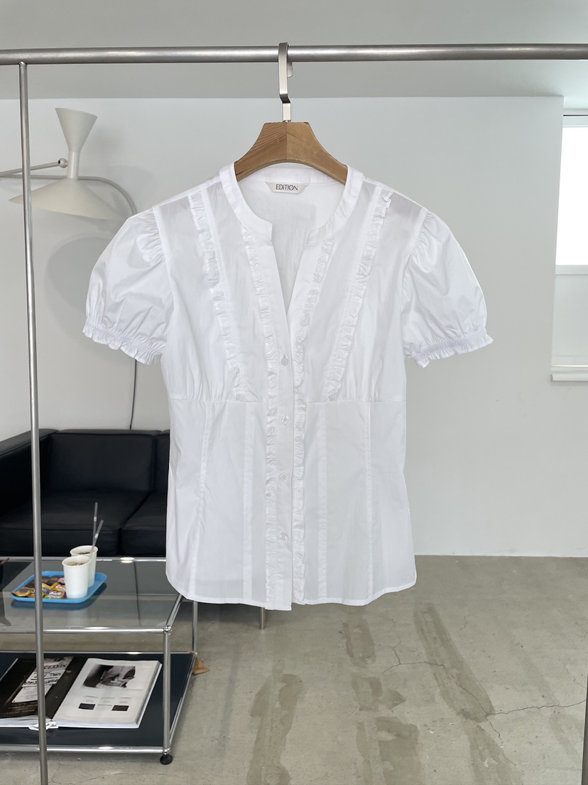 EDITION-P韓國直郵女裝新品休閑熱賣26春夏職業襯衫蕾絲衫EDITION/CHAHEE襯衫/蕾絲衫圖色1