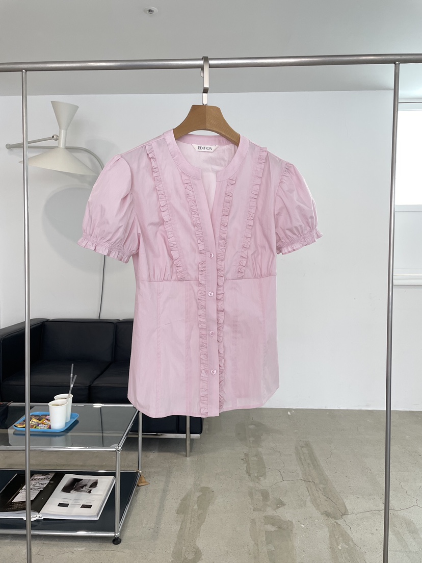 EDITION-P韓國直郵女裝新品休閑熱賣26春夏職業襯衫蕾絲衫EDITION/CHAHEE襯衫/蕾絲衫圖色2