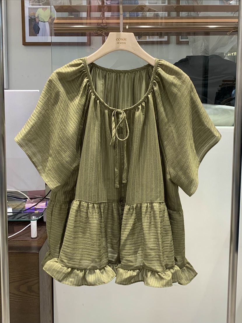 DE GO YOU韓國直郵女士新品時尚推薦熱賣襯衫蕾絲衫多層DE GO YOU襯衫/蕾絲衫圖色1