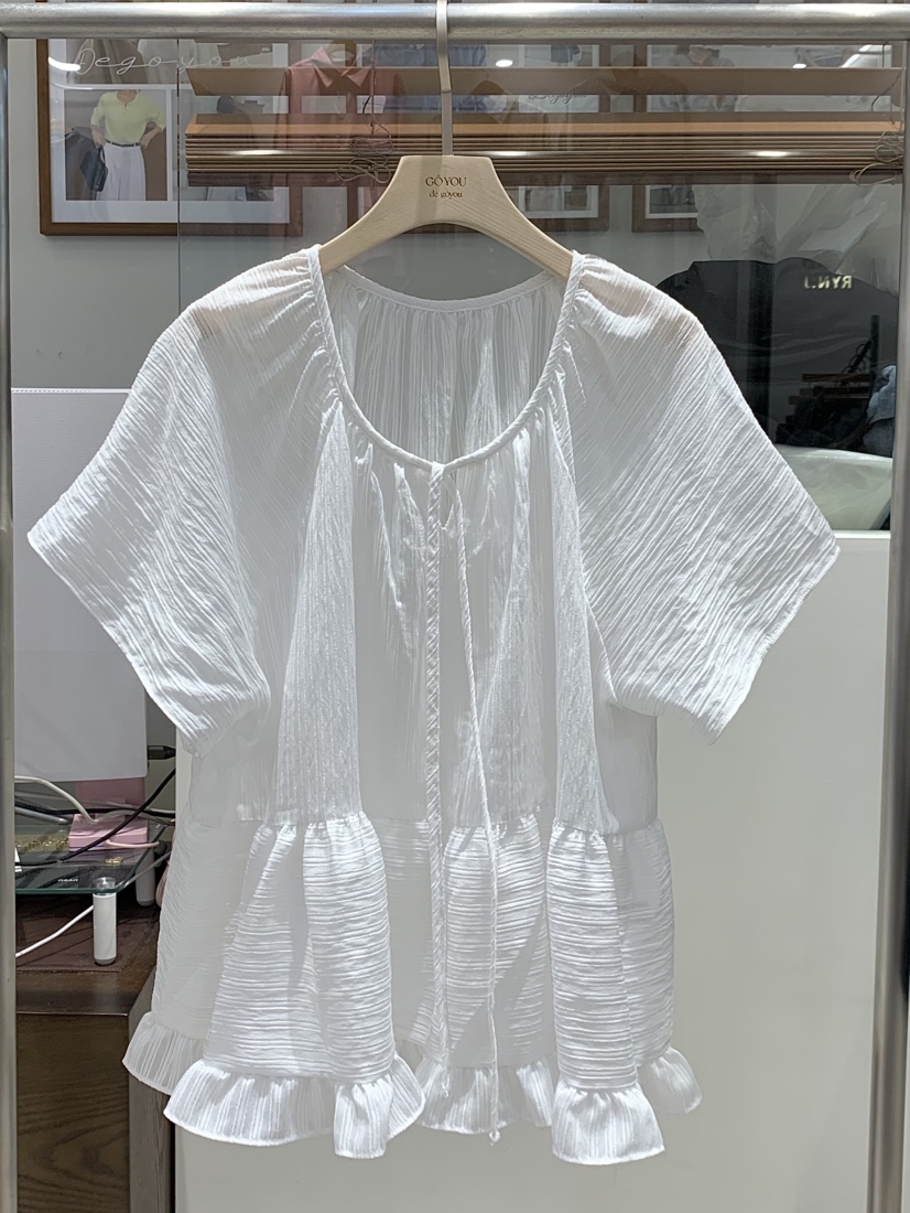 DE GO YOU韓國直郵女士新品時尚推薦熱賣襯衫蕾絲衫多層DE GO YOU襯衫/蕾絲衫圖色3