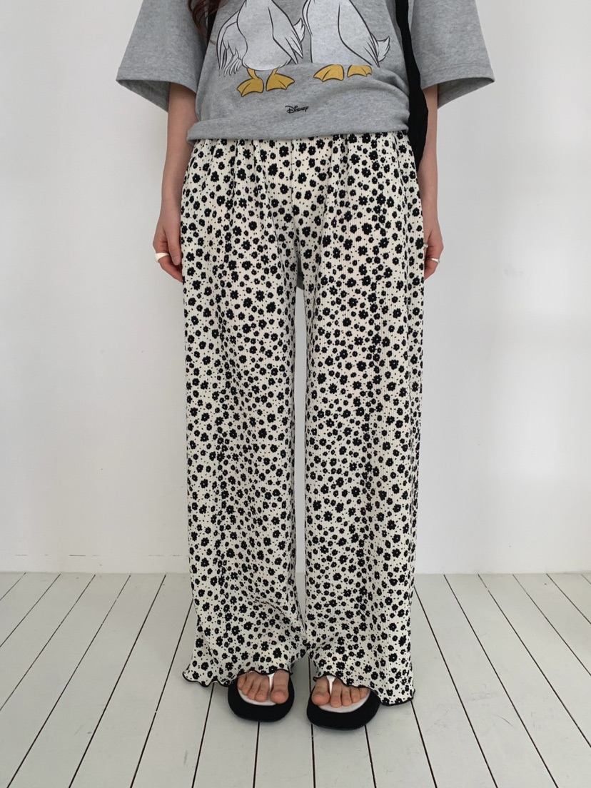 TOLL韓國東大門直郵女士新品休閑熱賣26春夏人氣休閑褲小花TOLL休閑褲