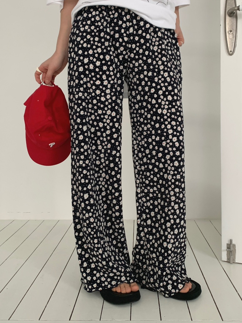 TOLL韓國東大門直郵女士新品休閑熱賣26春夏人氣休閑褲小花TOLL休閑褲