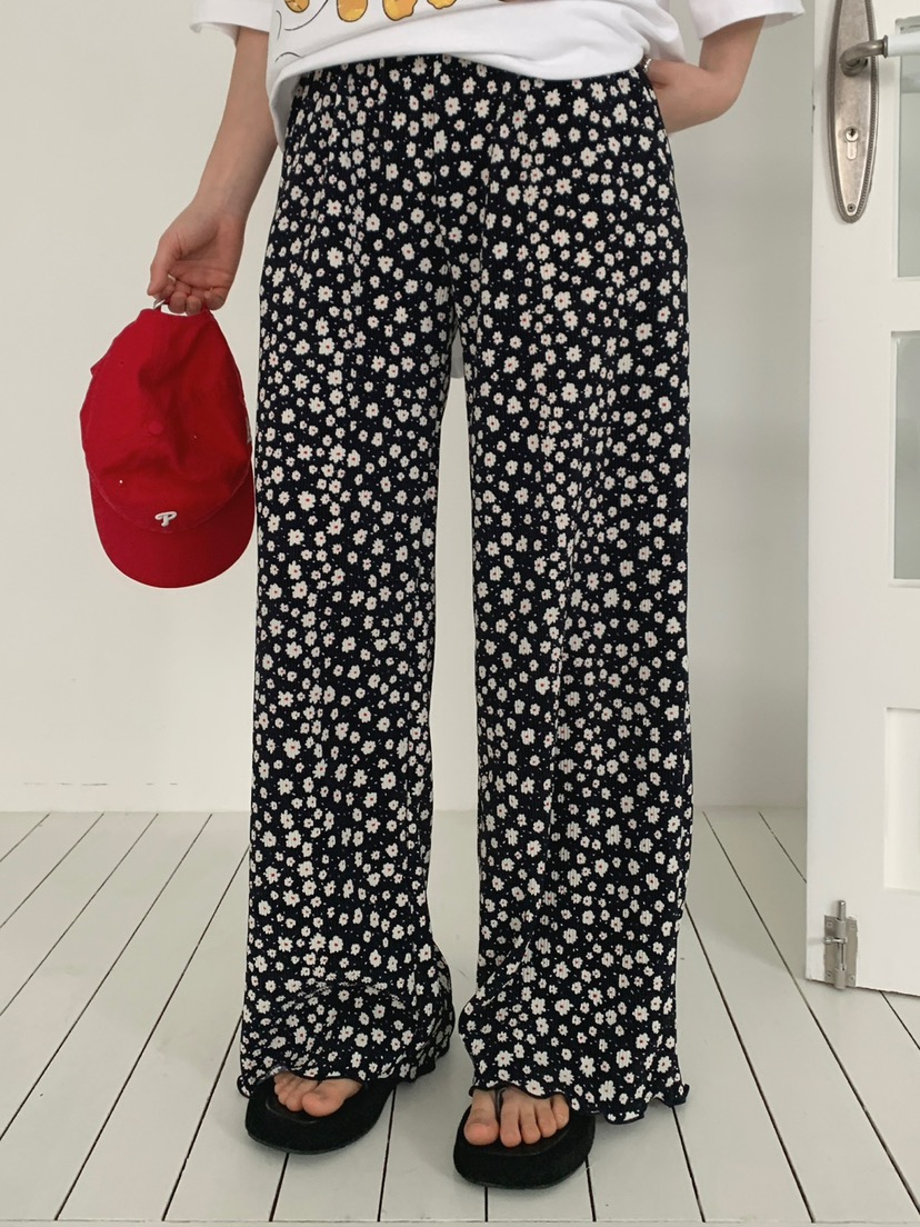 TOLL韓國東大門直郵女士新品休閑熱賣26春夏人氣休閑褲小花TOLL休閑褲