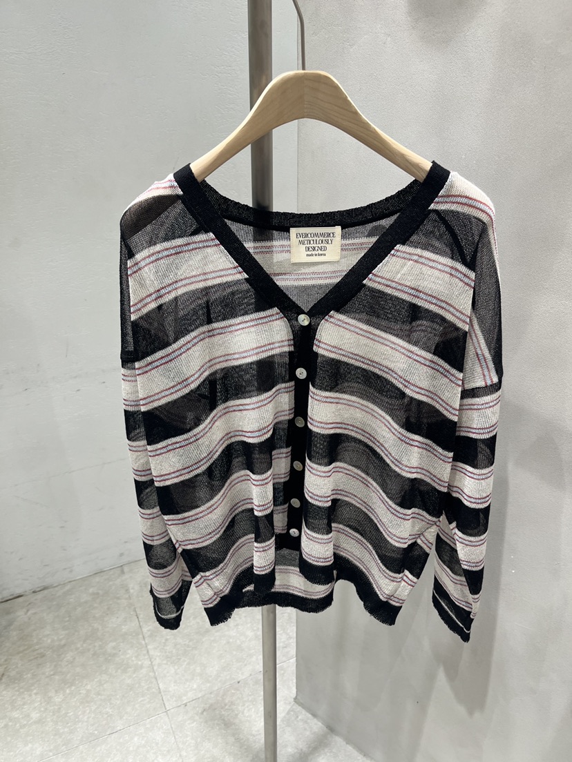 EVERCOMMERCE METICULOUSLY DESIGNED韓國東大門直郵女裝新品休閑針織衫亞麻布EVERCOMMERCE METICULOUSLY DESIGNED針織衫圖色3