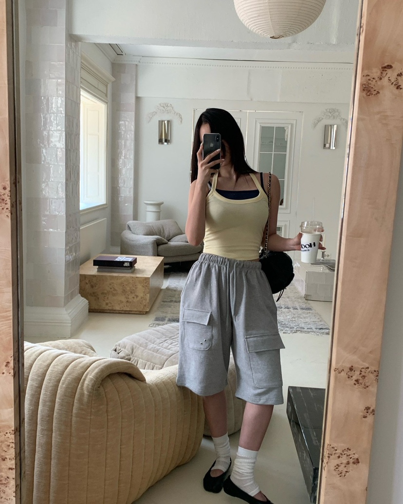 REVE CITE-L韓國東大門直郵女裝新款人氣職業推薦短褲鏤空REVE CITE-L短褲