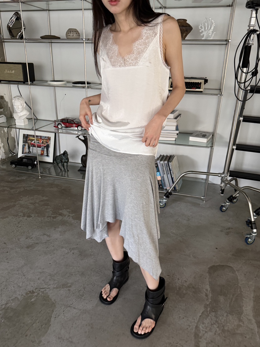 FOSET韓國東大門代購女士新品熱賣休閑職業吊帶背心蕾絲緞面FOSET吊帶/背心