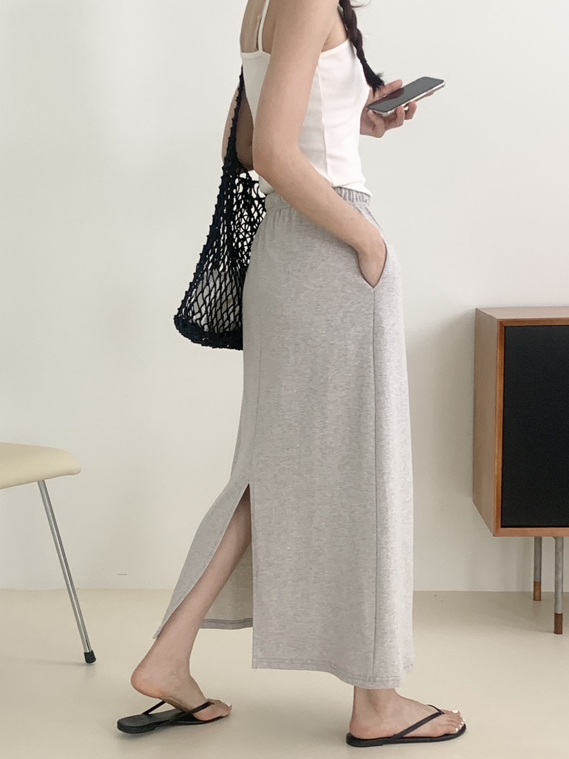 VANTAGE韓國東大門代購女裝新品休閑職業時尚26春夏長裙棉VANTAGE長裙