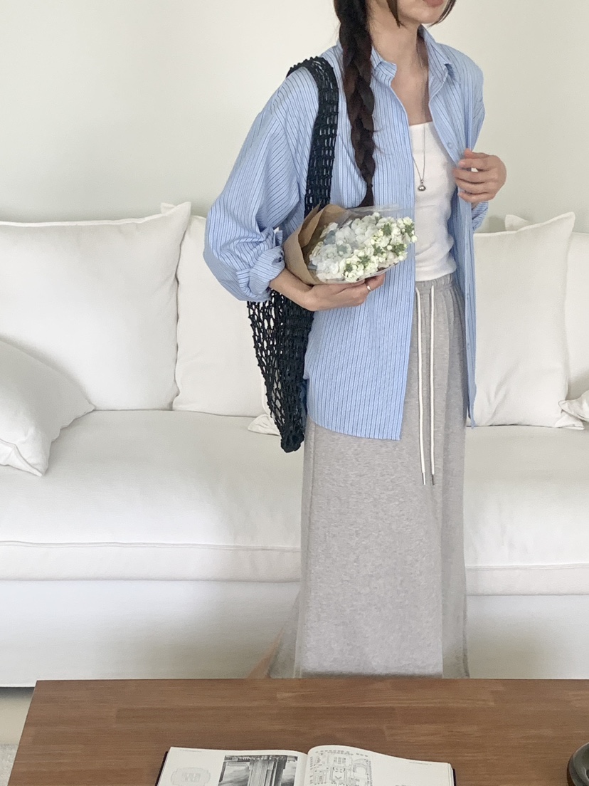 VANTAGE韓國東大門代購女裝新品休閑職業時尚26春夏長裙棉VANTAGE長裙