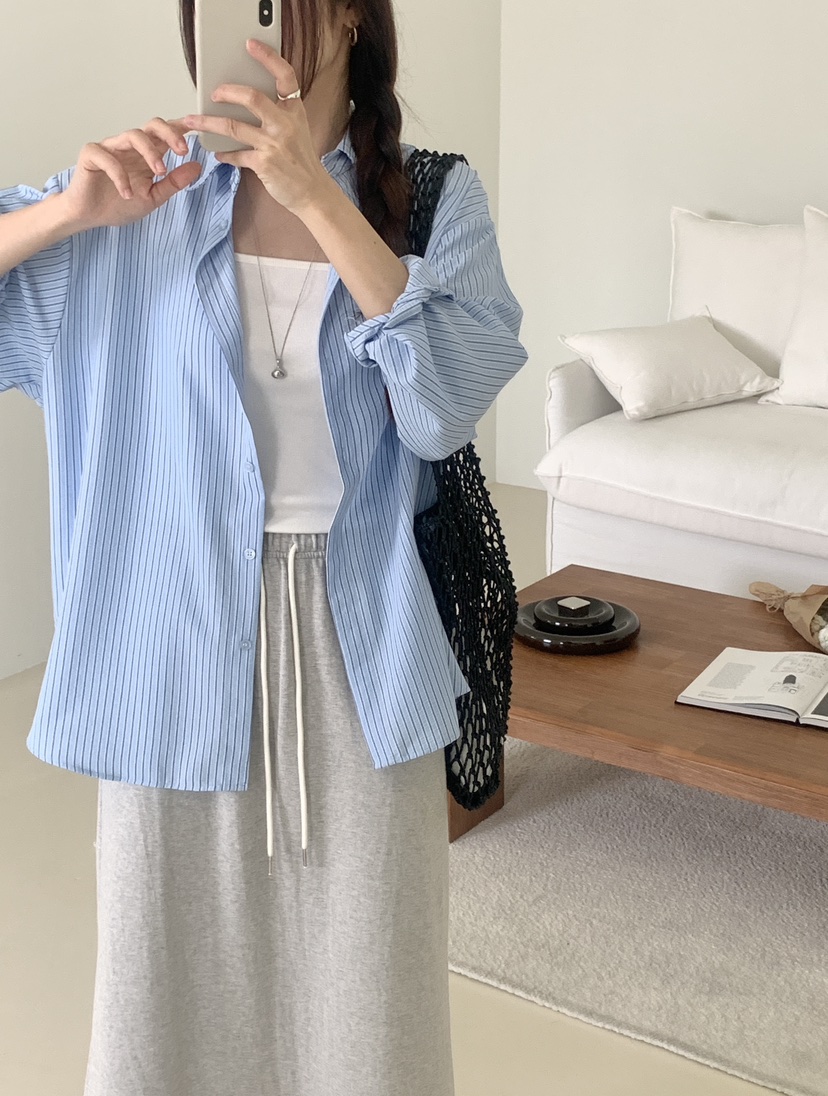 VANTAGE韓國東大門代購女裝新品休閑職業時尚26春夏長裙棉VANTAGE長裙