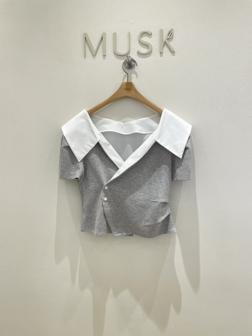 MUSK韓國直郵女裝新款職業人氣26春夏推薦熱賣襯衫蕾絲衫MUSK襯衫/蕾絲衫圖色1