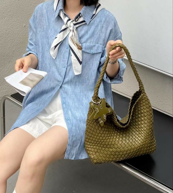 TROUVAILLE韓國代購女士新款推薦人氣休閑單肩斜跨包網狀TROUVAILLE單肩/斜跨包