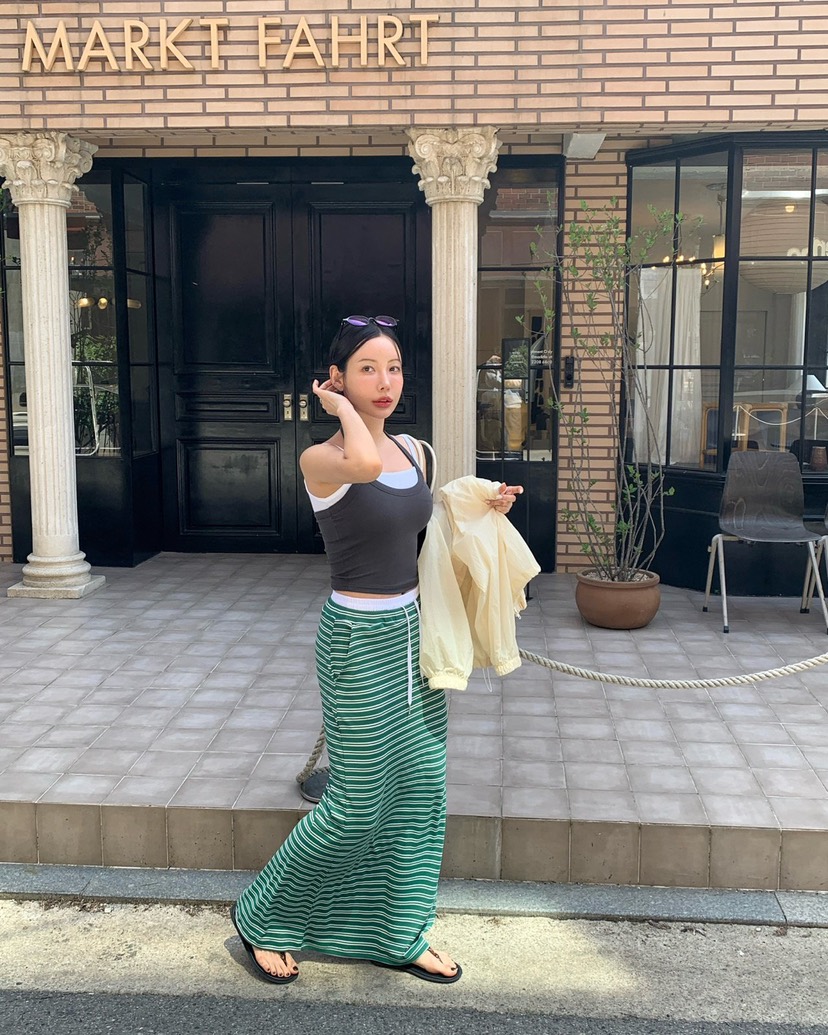 REVE CITE-L韓國代購女士新款熱賣休閑人氣26春夏時尚長裙REVE CITE-L長裙