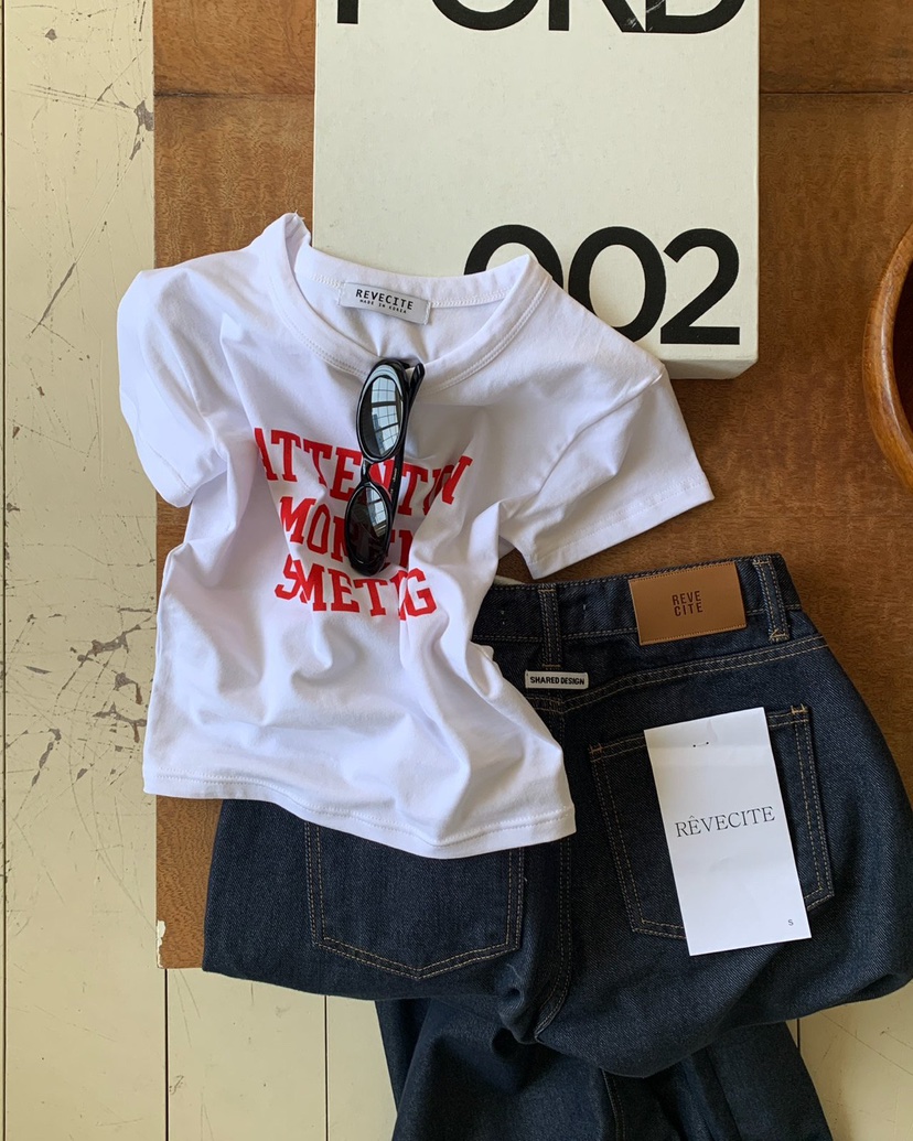 REVE CITE-L韓國東大門直郵女士新品休閑熱賣時尚26春夏T恤REVE CITE-LT恤