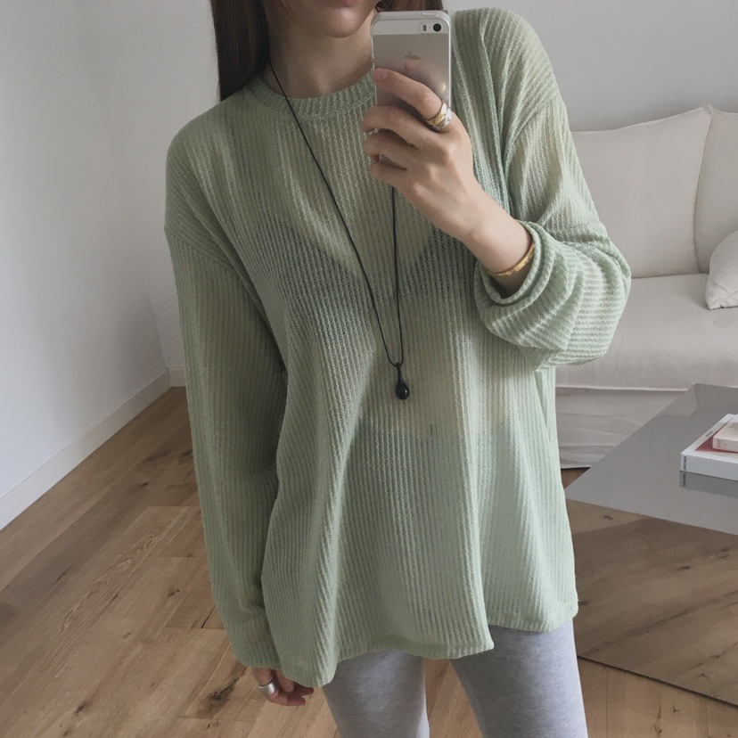 MADE-P韓國代購女裝新款休閑推薦職業26春夏人氣長袖T恤MADE-P長袖T恤