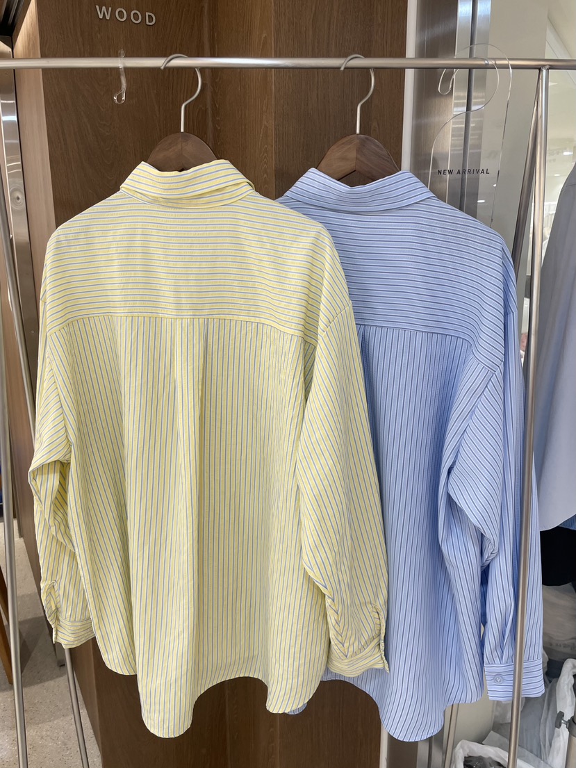 VANTAGE韓國東大門代購女士新款休閑時尚26春夏襯衫蕾絲衫條紋VANTAGE襯衫/蕾絲衫