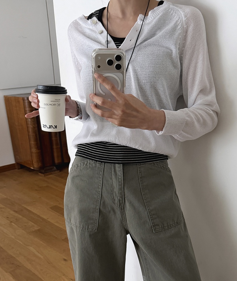 BLACK NOTE韓國東大門直郵女裝新款26春夏休閑職業針織衫BLACK NOTE針織衫