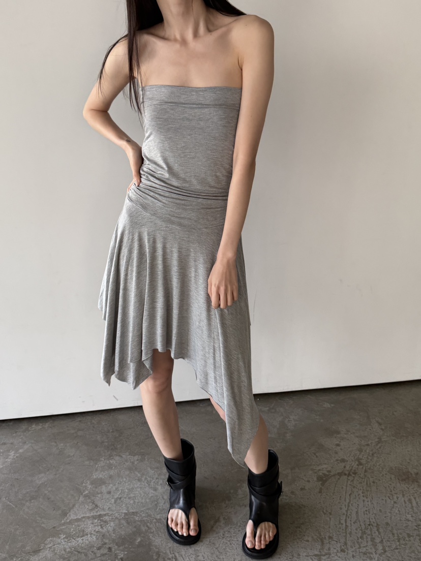 FOSET韓國東大門直郵女裝新品職業26春夏推薦連衣裙不對稱FOSET連衣裙